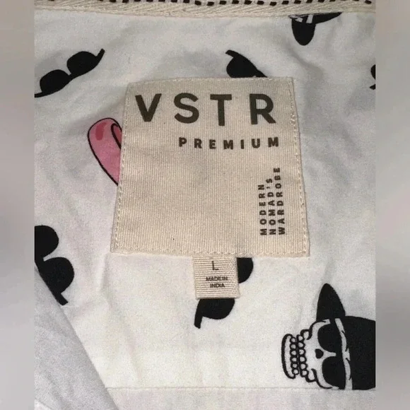 VSTR Men’s short sleeve button down Skulls Flamingos Shades graphics L - Picture 3 of 6